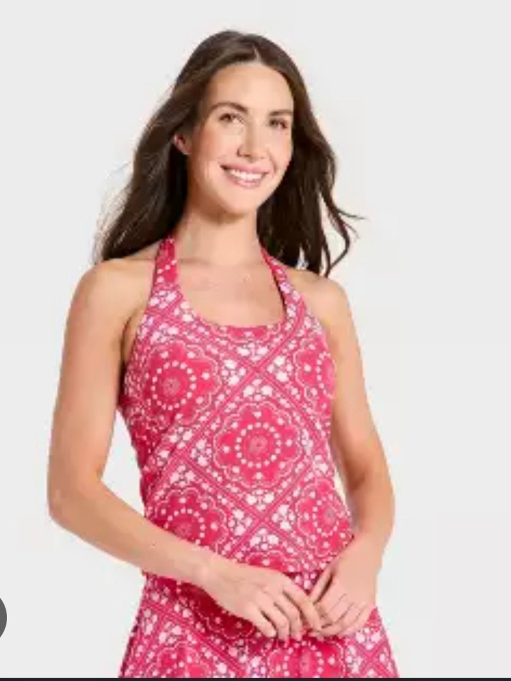 Women’s Pink Printed Halter Top